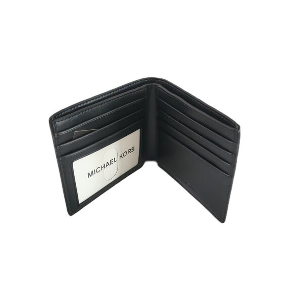 Michael Kors Cooper Billfold ID Wallet Bifold Black Multi MK Ombre Logo - Picture 6 of 6